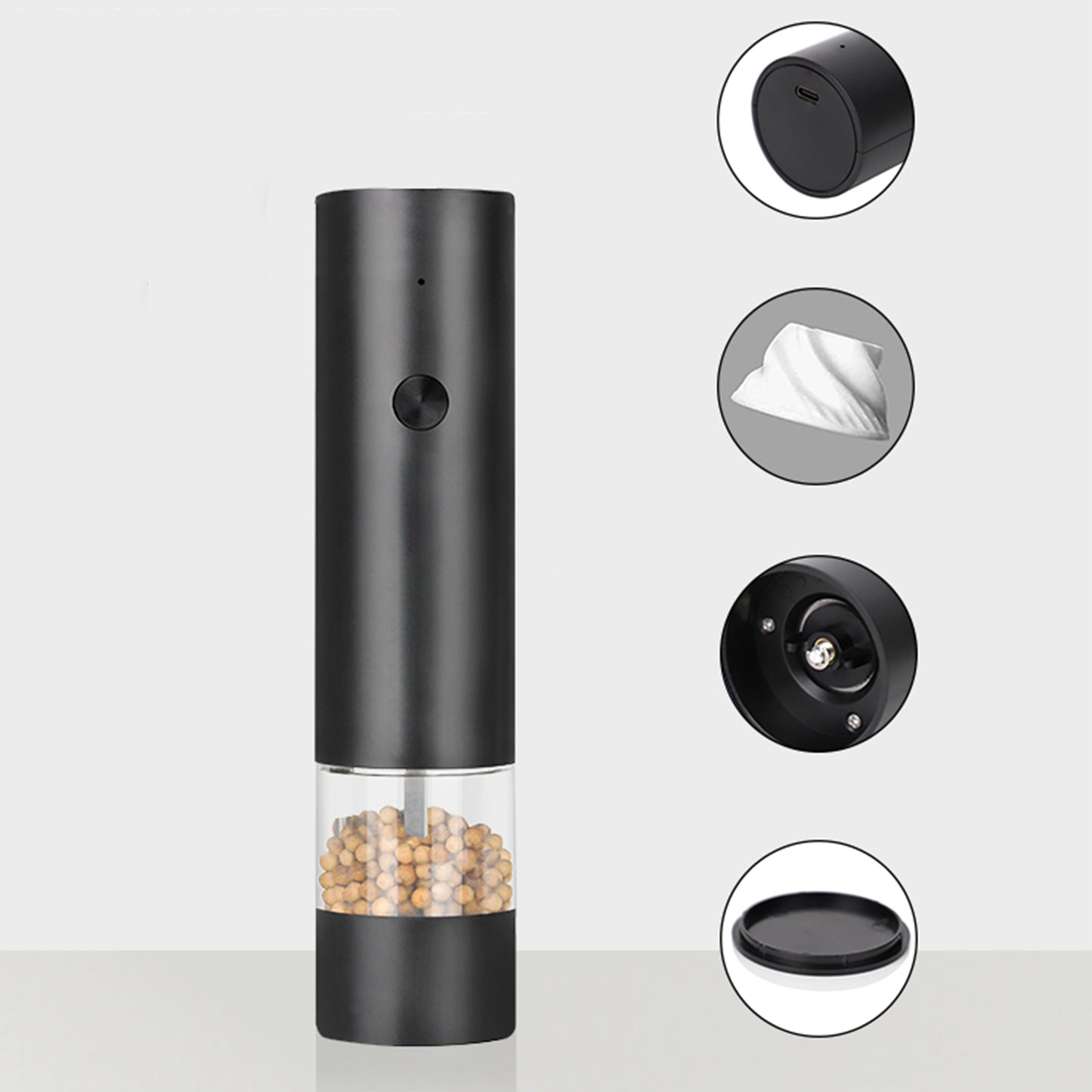 Electric Salt & Pepper Grinder Set
