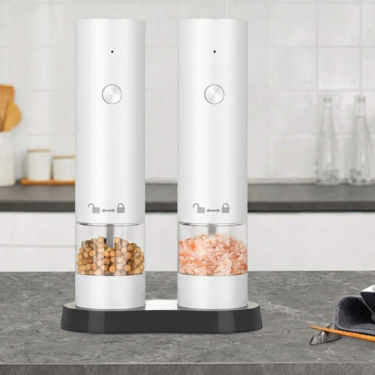 Electric Salt & Pepper Grinder Set