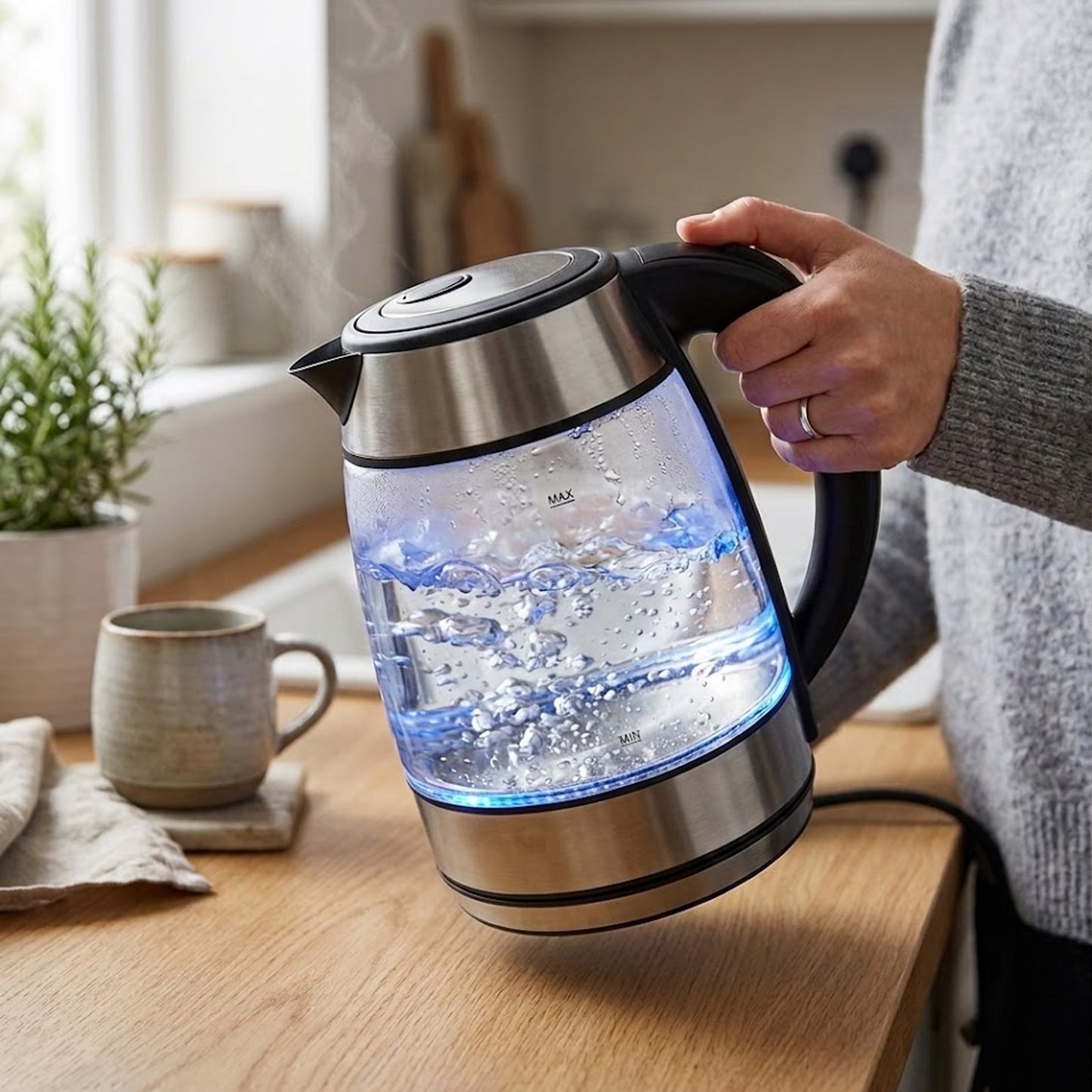 1.7L Glass Electric Kettle
