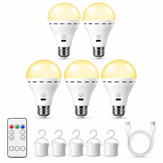 ZTECH Rechargeable Light Bulbs - 5 PACK