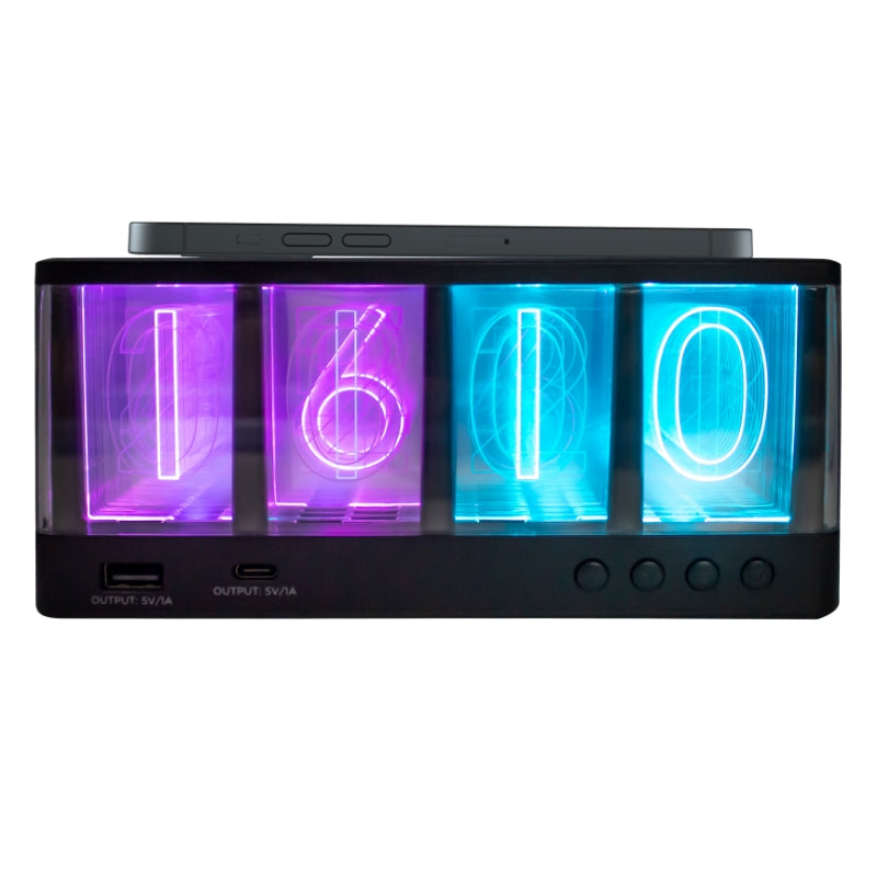 Vintage Glow Clock & Wireless Charger