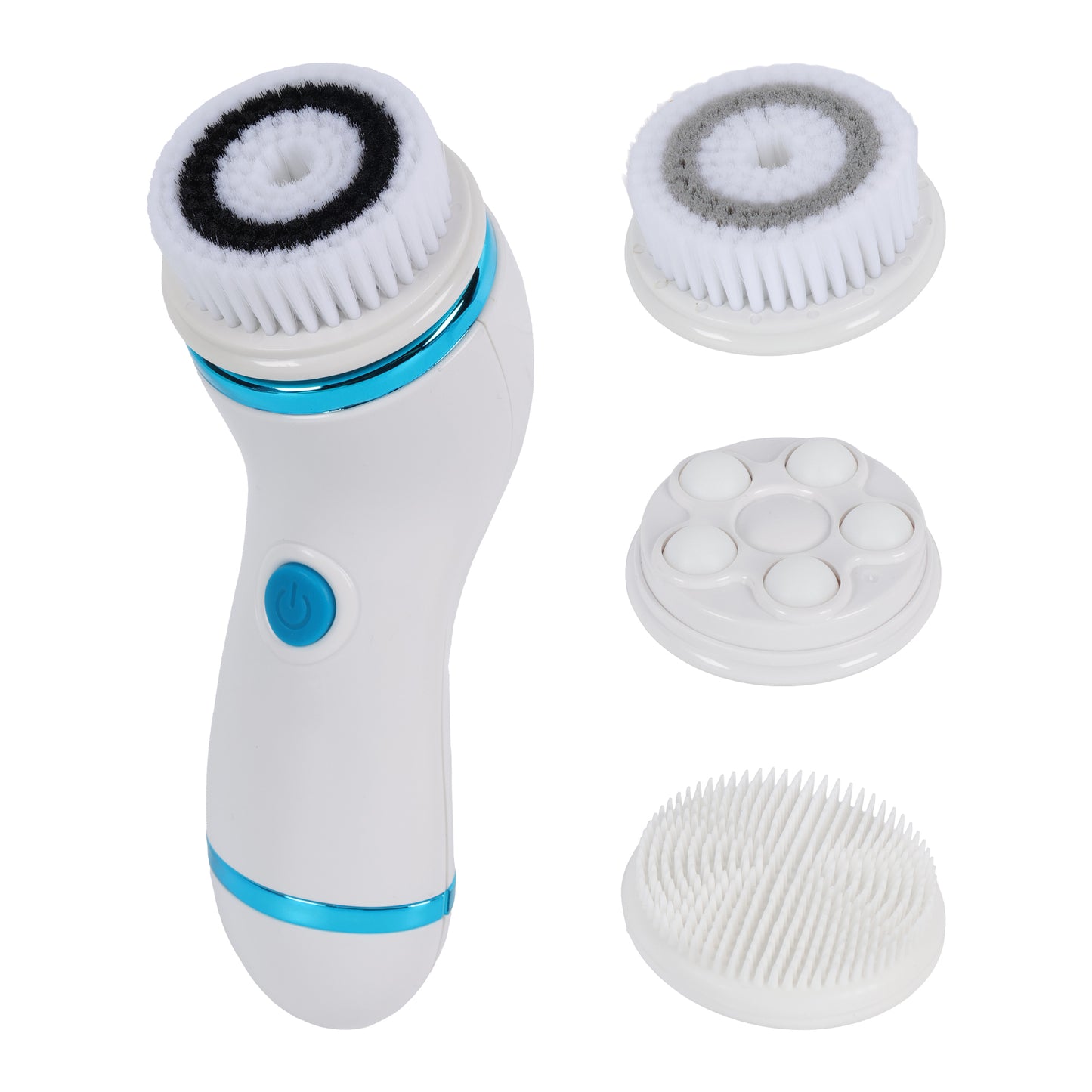 Facial Cleansing Brush Set with 4 Brushes Rotation Spin