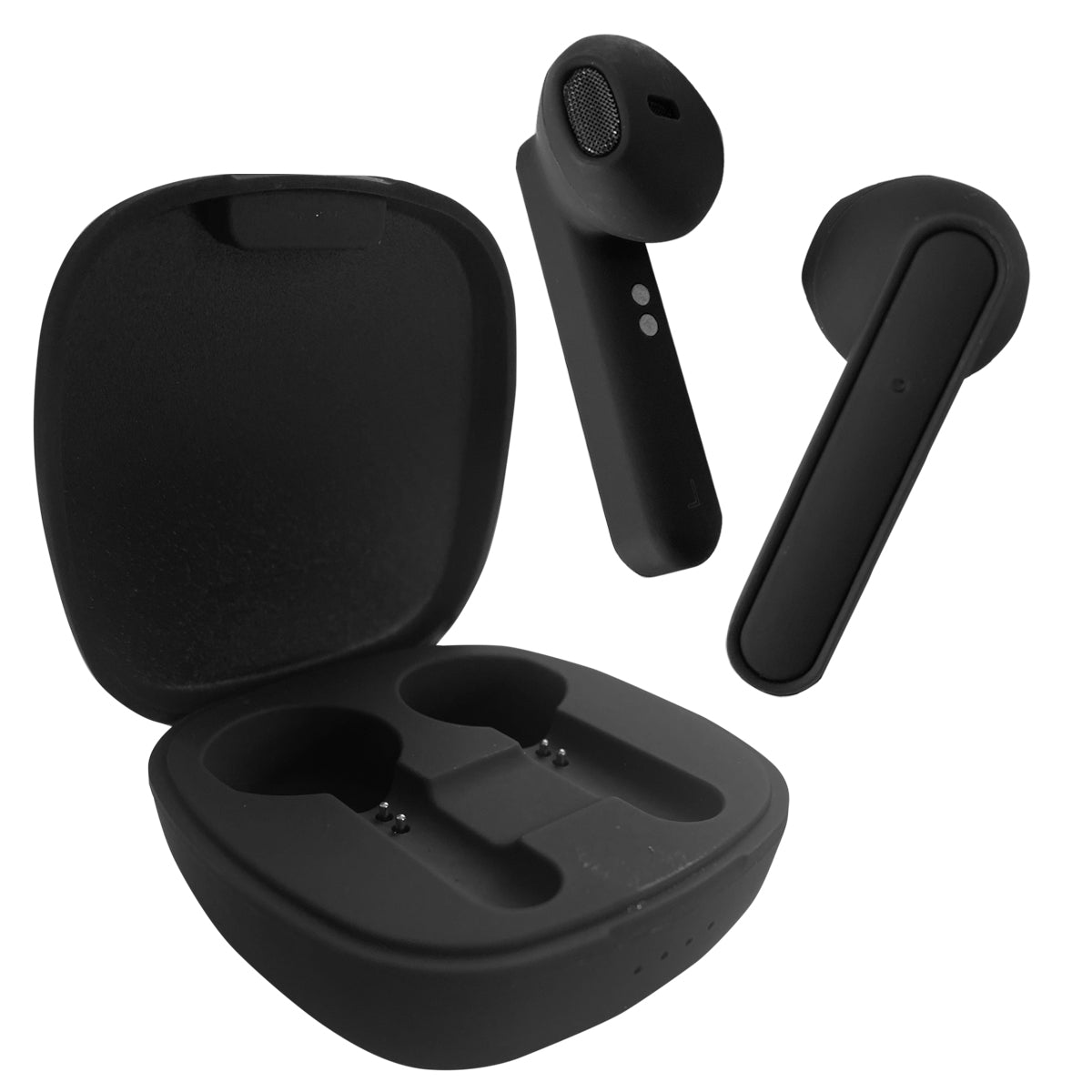 Wireless Earbuds with Matching Rubberized Charging Case
