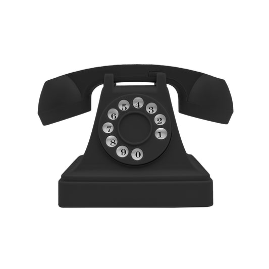 Retro Style Wireless Handset Rotary Dial Phone with HD Audio, Black
