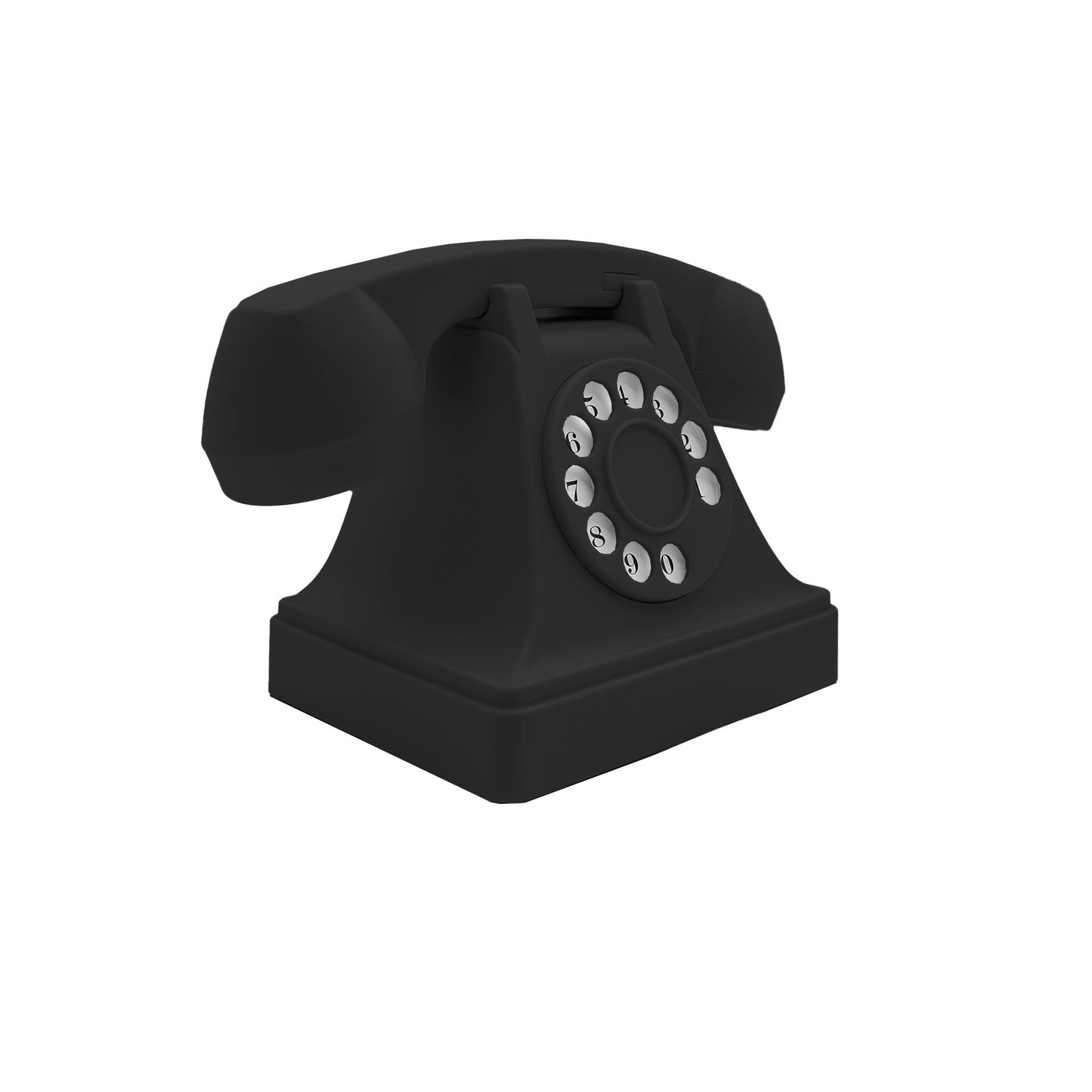 Retro Style Wireless Handset Rotary Dial Phone with HD Audio, Black