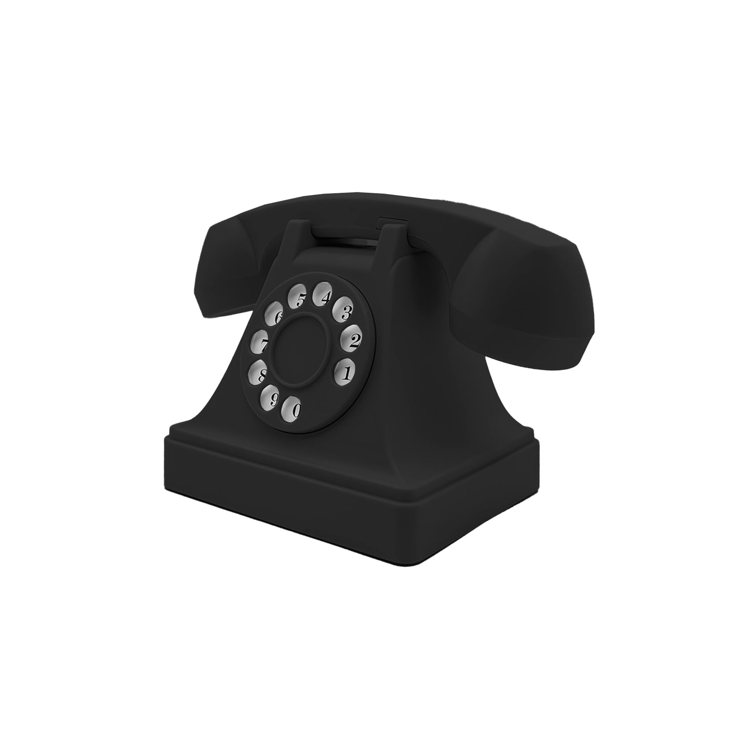 Retro Style Wireless Handset Rotary Dial Phone with HD Audio, Black