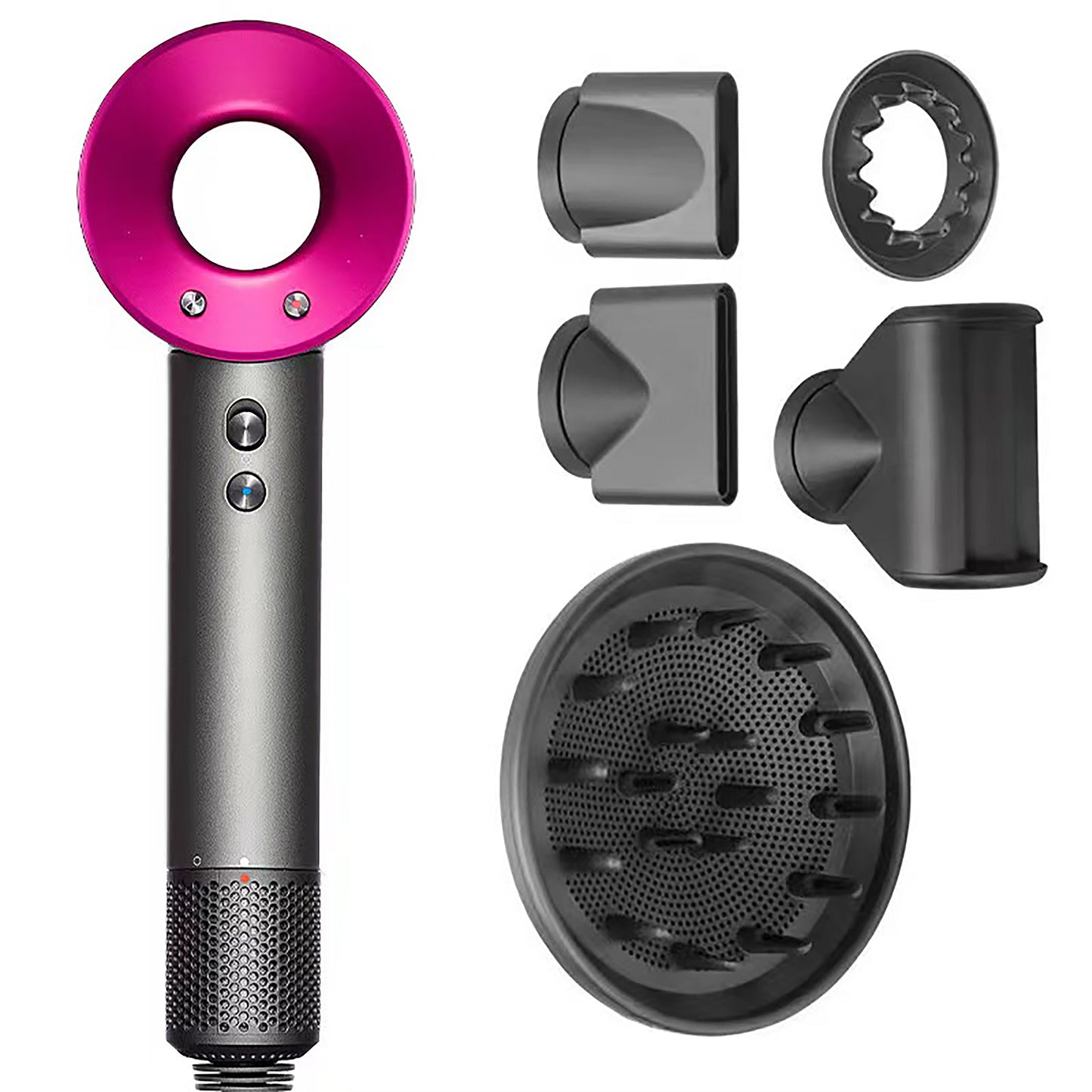3-Speed Hair Dryer with 5 Attachments and Advanced Temperature Control
