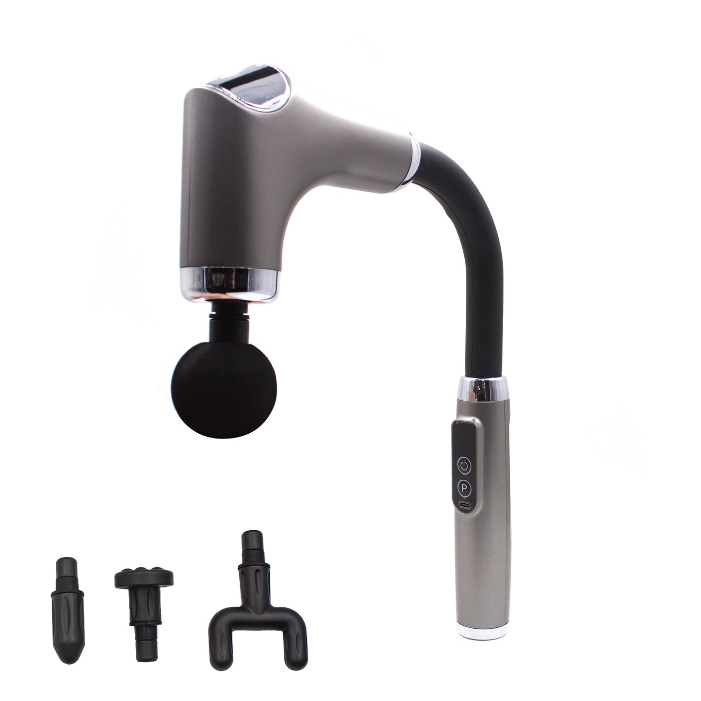 Ergonomic Hook Massage Gun with 6 Speeds and 3 Modes