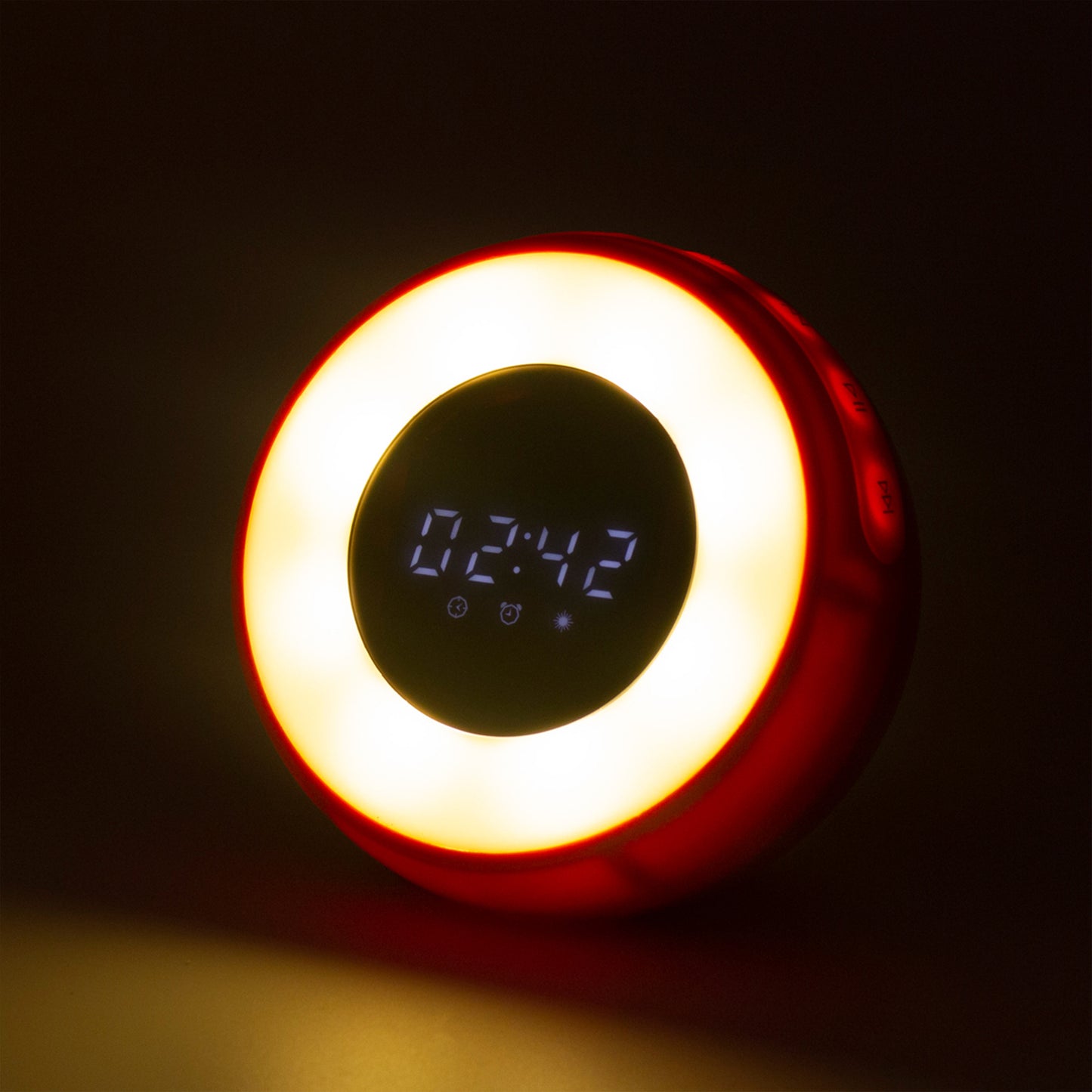 Alarm Clock with Built-in Air Purifier, Sound Machine, Wireless Bluetooth Speaker, and LED Lamp