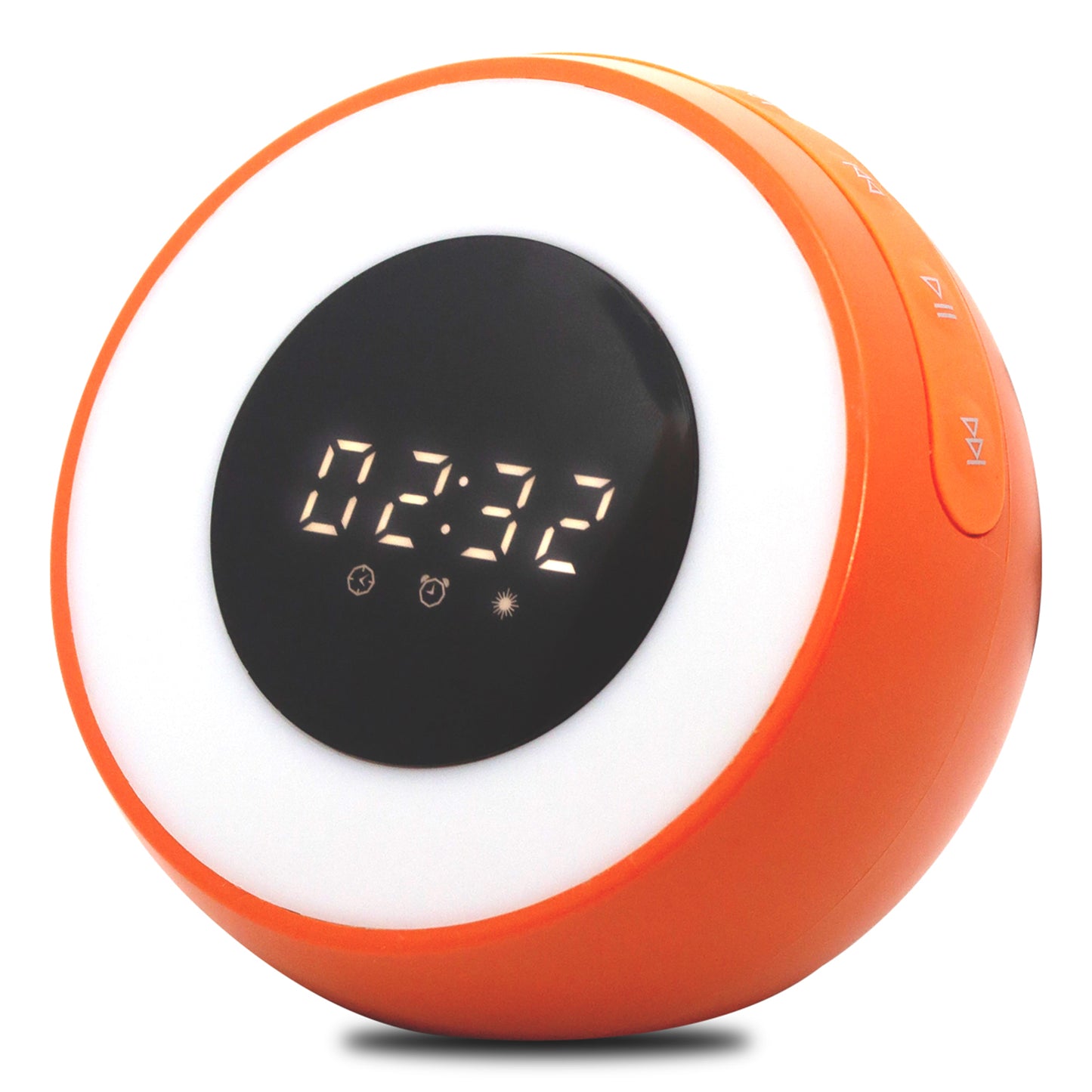 Alarm Clock with Built-in Air Purifier, Sound Machine, Wireless Bluetooth Speaker, and LED Lamp