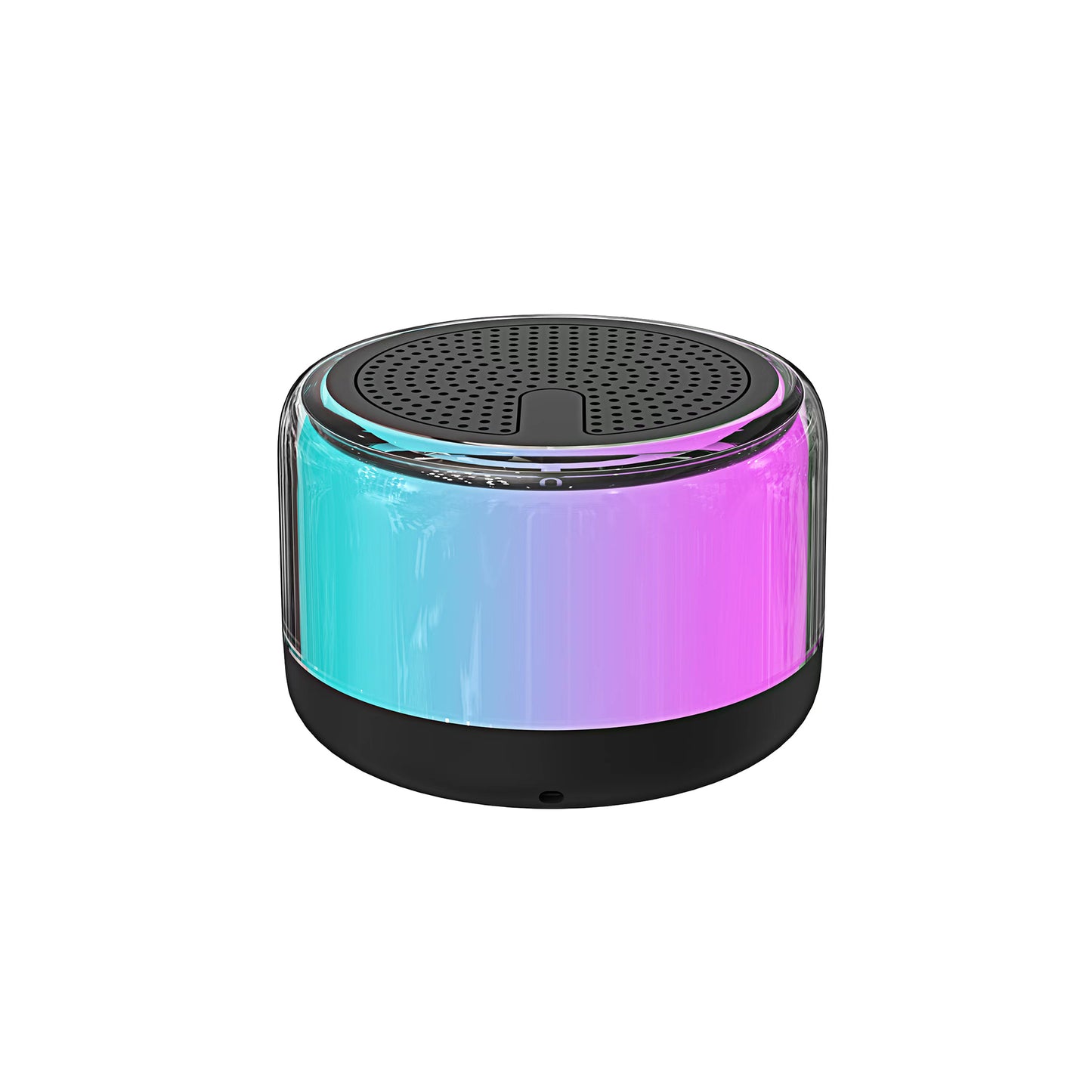 Dual Mini LED Light Bluetooth Speakers with Colorful Streamer for Outdoor 2 Packs Set