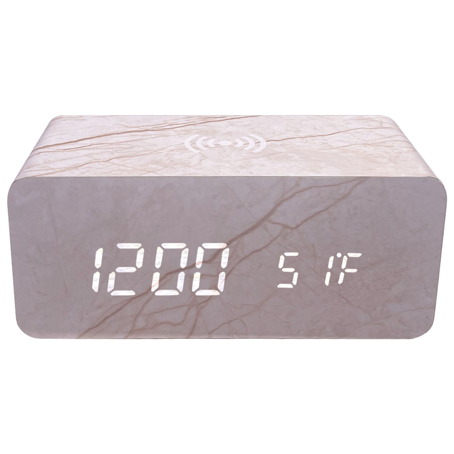 Alarm Clock with Wireless Charging and LED Display