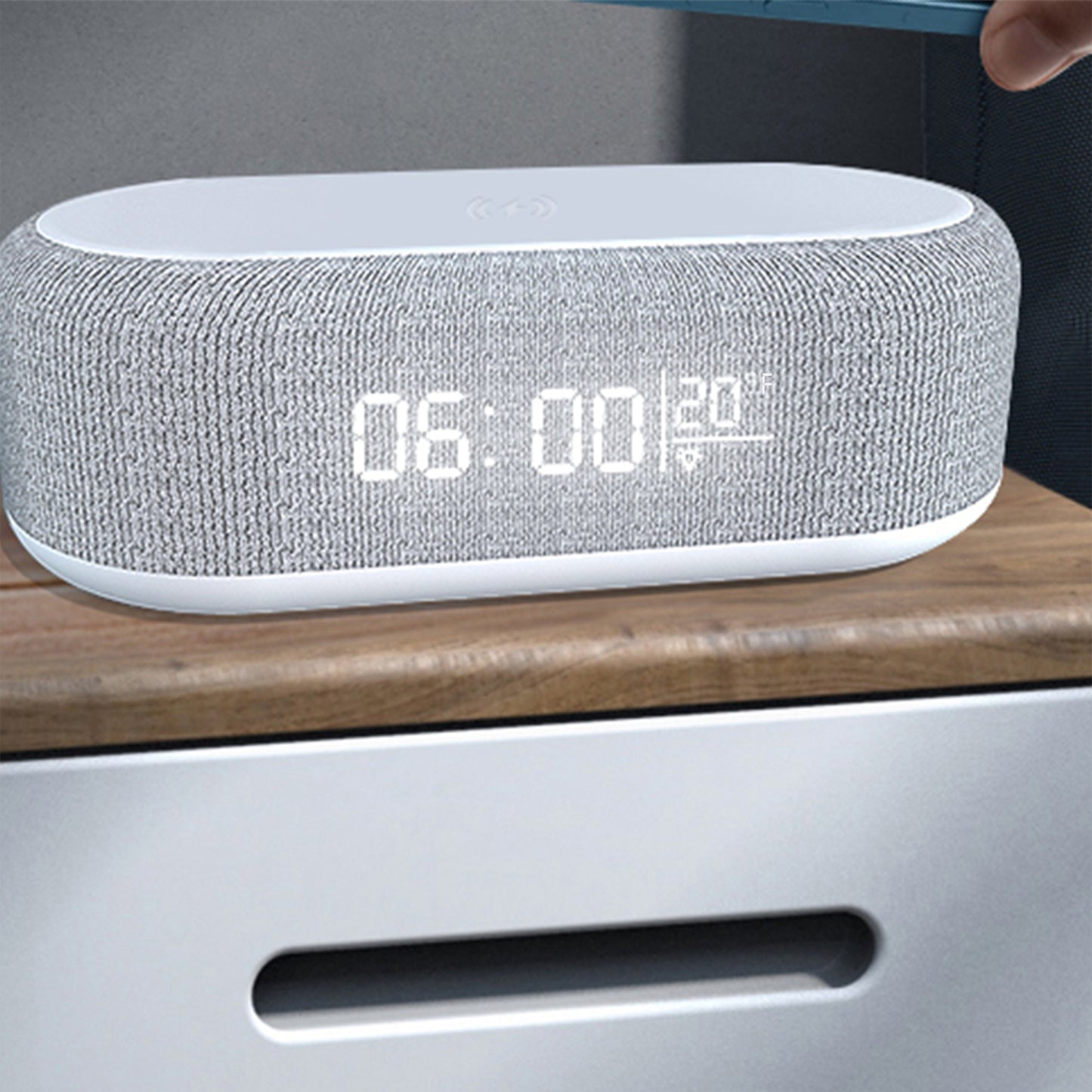 3-in-1 Alarm Clock with Wireless Charger