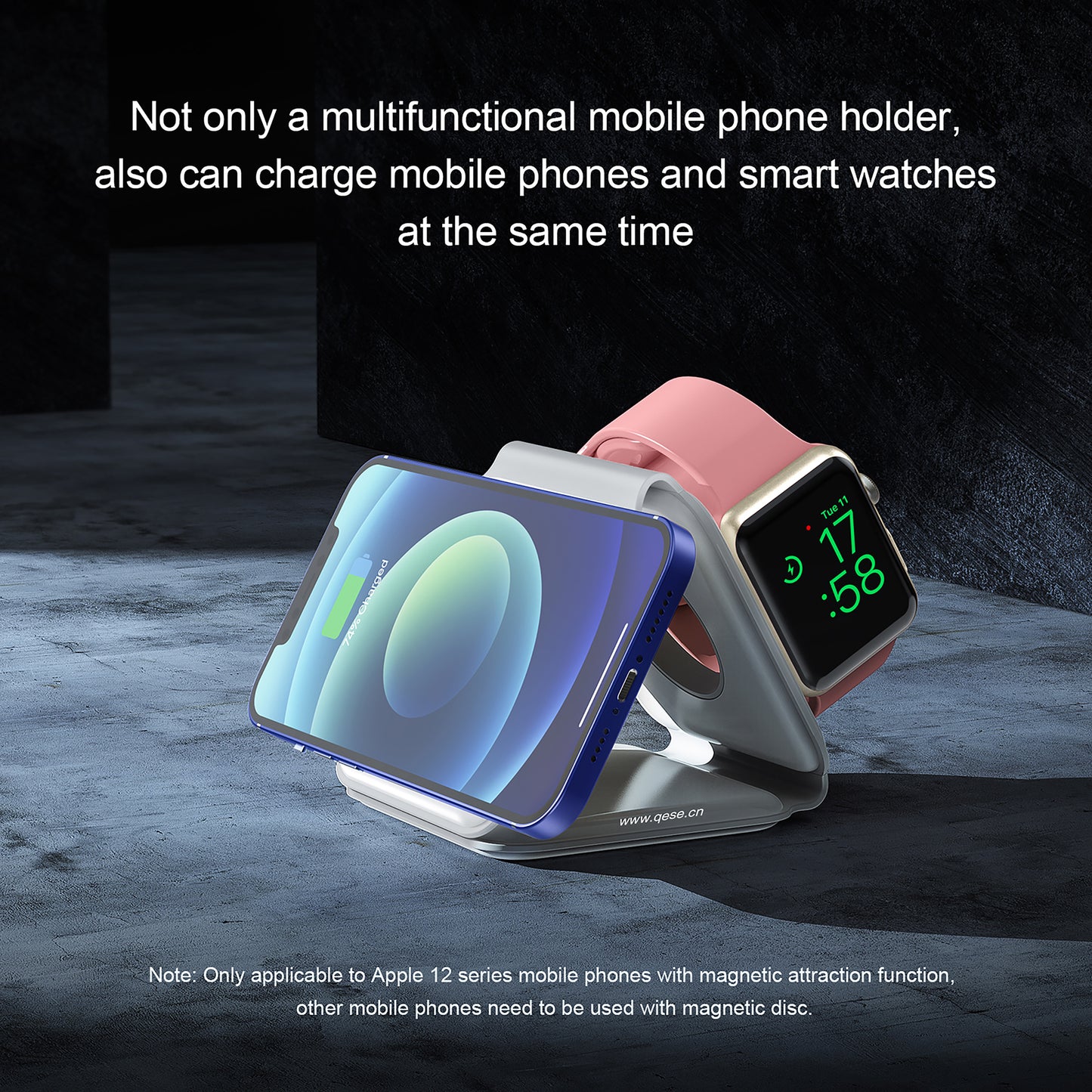3 in 1 MagSafe Magnetic Wireless Charger Compatible with iPhone, Airpods, Samsung Galaxy, Apple Watch