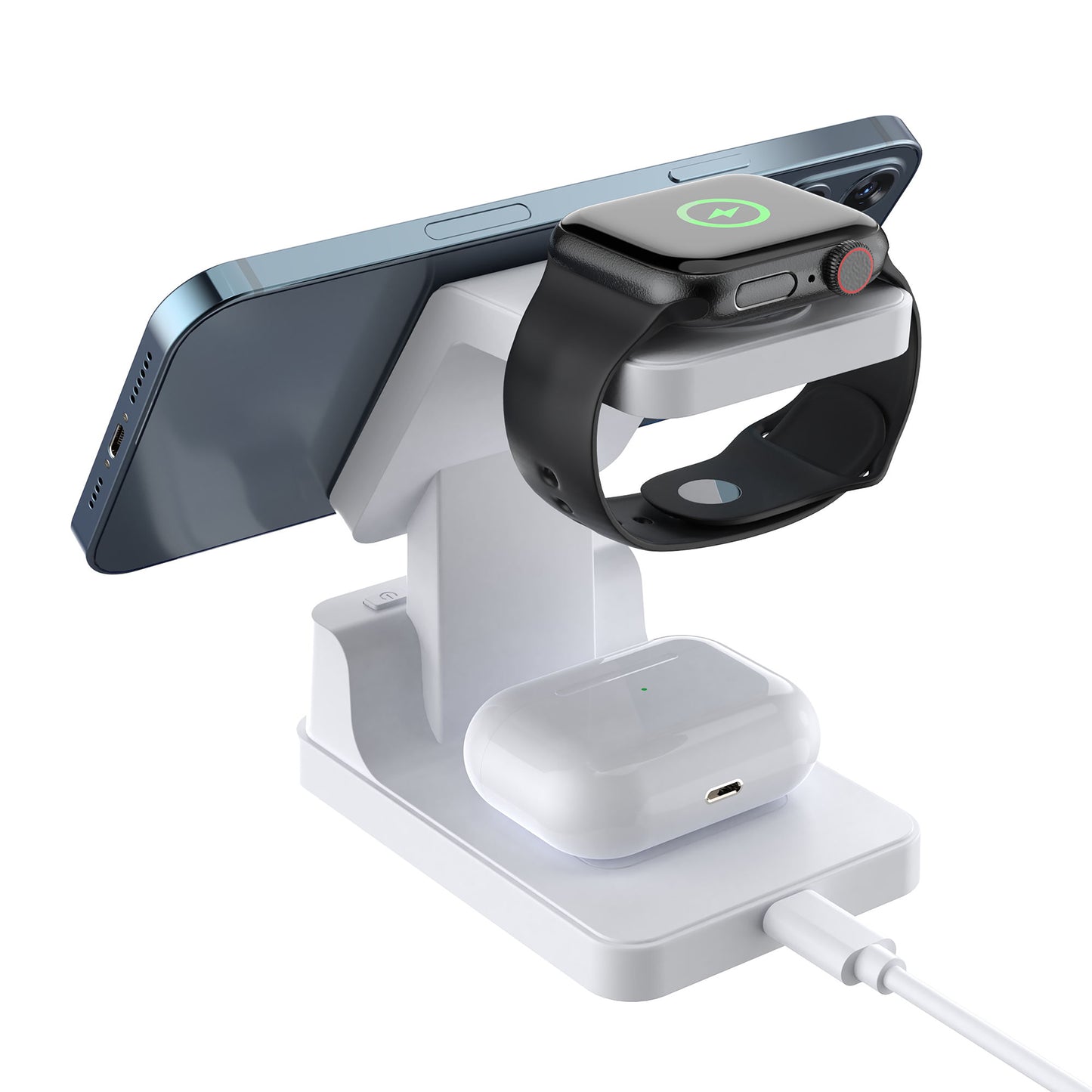 Wireless Charging Station for iPhone and Smartphone With Digital Alarm Clock