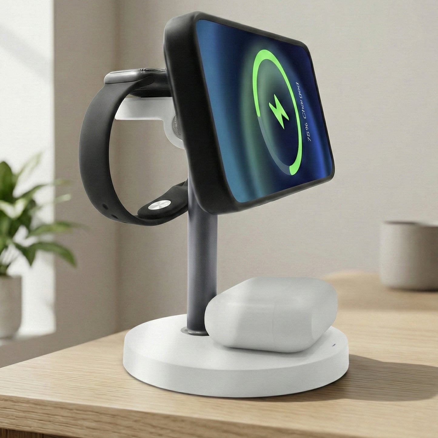 Magnetic 3-in-1 Wireless Charging Station