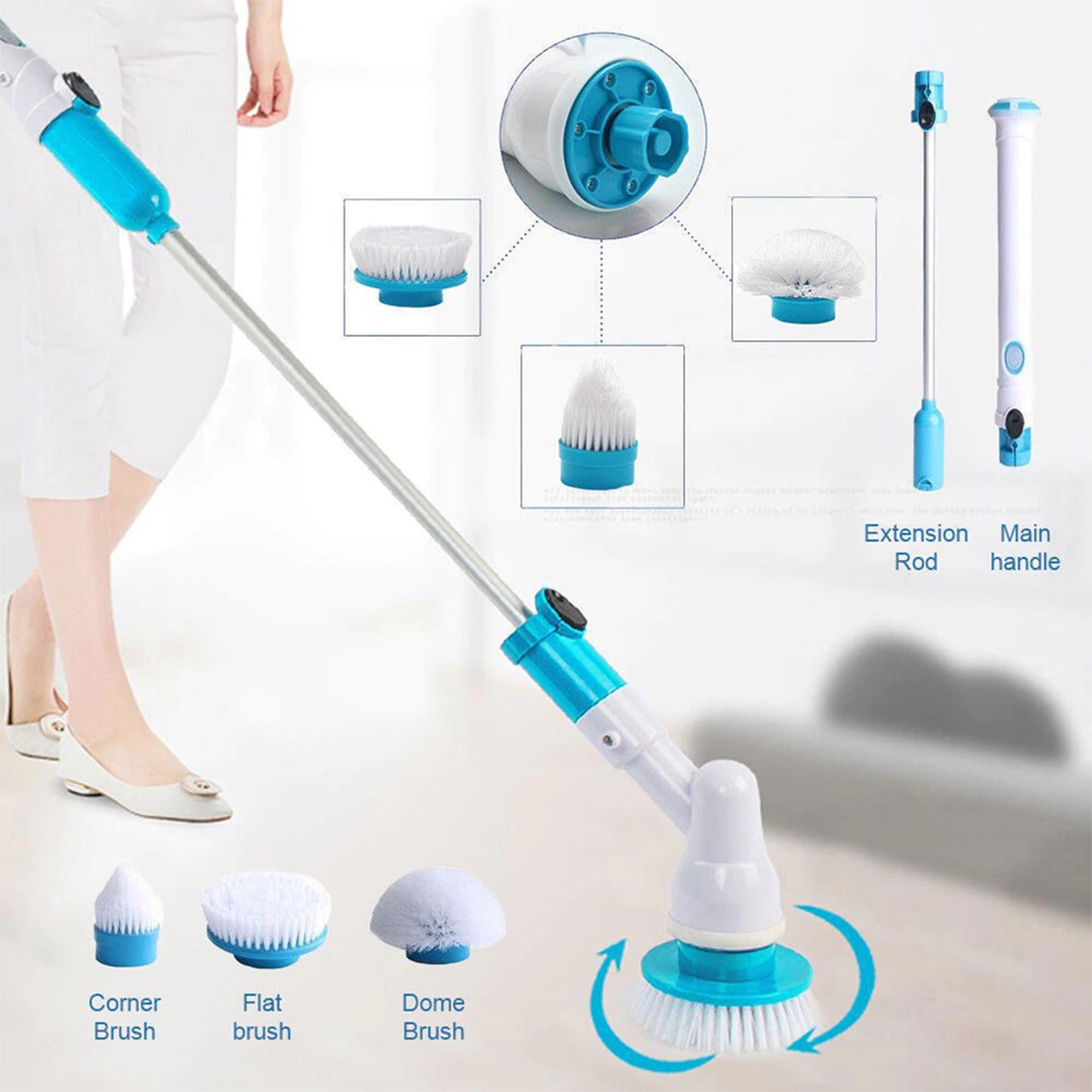 ZTECH Spin Scrubber Brush - 360 Cordless