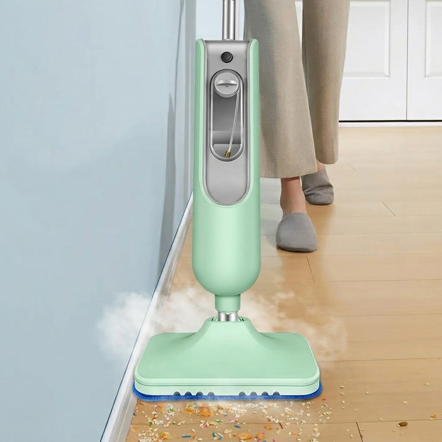 Steam Mop with 13.5 oz Water Tank – Adjustable Steam Floor Cleaner