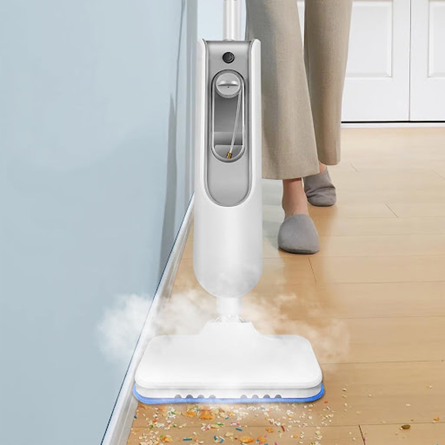 Steam Mop with 13.5 oz Water Tank – Adjustable Steam Floor Cleaner