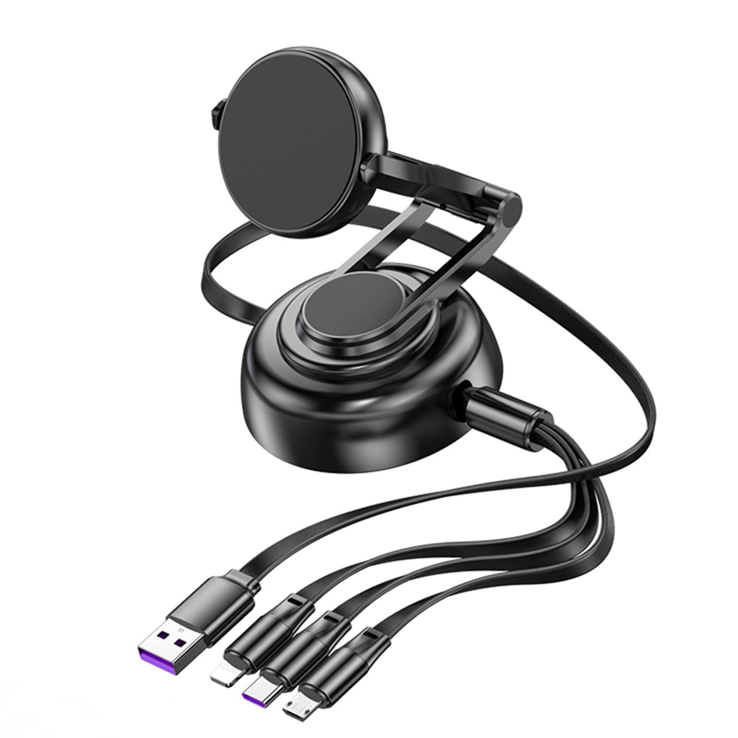 Tri-Cable Magnetic Car Mount Charger