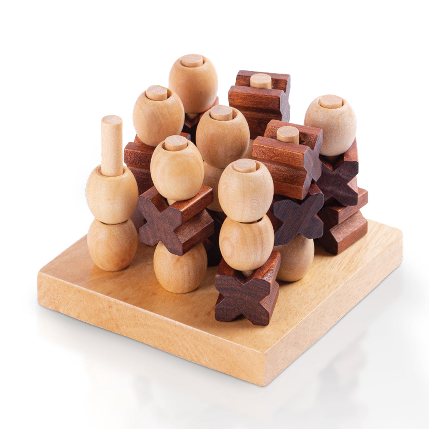 Hand Crafted Wood Mini Tic Tac Toe