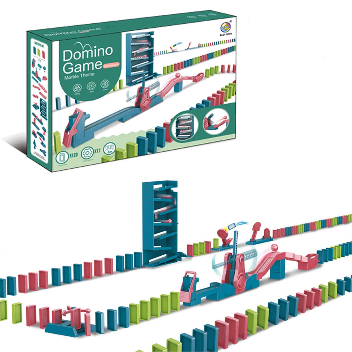 Domino Marble Themed Set - 120 Pieces