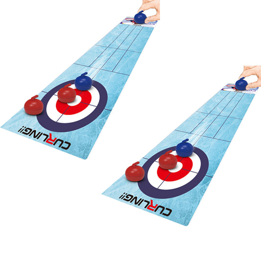 Curling Table Game for Family Party, Curling Boardgame for Kids, Multi Players Indoor Table Game