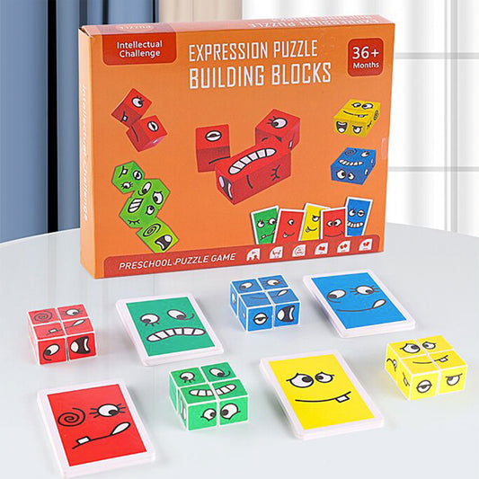 Expressional Matching Block Puzzle Cubes