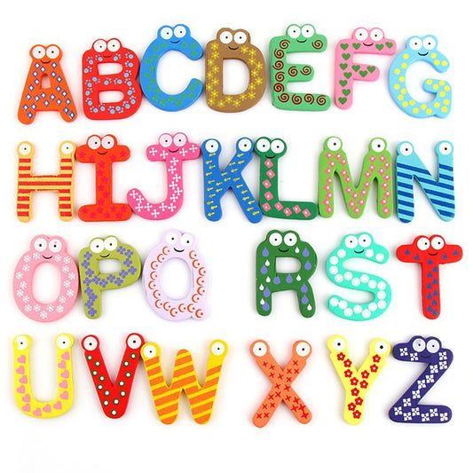Wooden Magnetic Block with 26 pcs Letters and 15 pcs Number