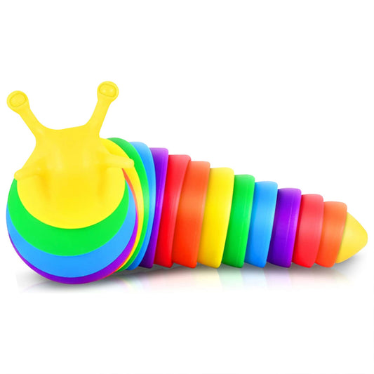 7" Wiggle Sensory Slug Toy, Cute Fidget Toy for Kids & Adult, Toddler Birthday Gifts